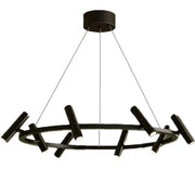 Lustra LED Harman, 29W, 8 Surse, Lumina Neutra, Negru Lustre Moderne Default Title Alessandro Design