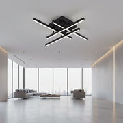 LED Chandelier with Remote Control LINEX, 52W, 4 Elements, Linear, Cold/Warm/Neutral light, Dimmable, Black LED Chandeliers with Remote Control Default Title Alessandro Design