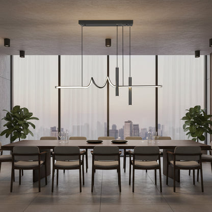 Suspended LED chandelier with remote control DANNA 36W, Cold/Warm/Neutral light, Dimmable, Black, Height Adjustable LED Chandeliers with Remote Control Default Title Alessandro Design