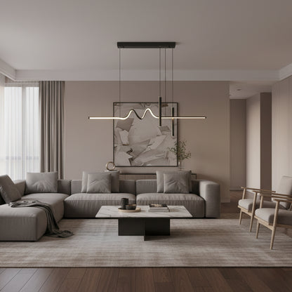 Suspended LED chandelier with remote control DANNA 36W, Cold/Warm/Neutral light, Dimmable, Black, Height Adjustable LED Chandeliers with Remote Control Default Title Alessandro Design
