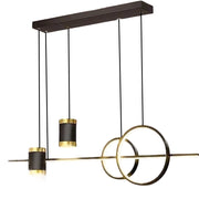Suspended LED chandelier with remote control PAULINA 60W, Cold/Warm/Neutral light, Dimmable, Black, Height Adjustable LED Chandeliers with Remote Control Default Title Alessandro Design