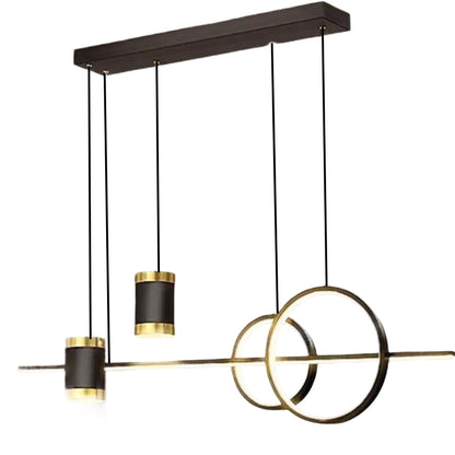 Suspended LED chandelier with remote control PAULINA 60W, Cold/Warm/Neutral light, Dimmable, Black, Height Adjustable LED Chandeliers with Remote Control Default Title Alessandro Design
