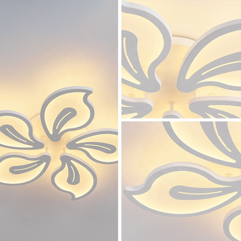 LED chandelier with remote control JASMINE 66W, 5 Petals, Cold/Warm/Neutral light, Dimmable, White LED chandelier with remote control Default Title Alessandro Design