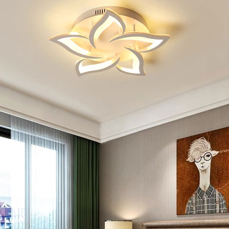 LED chandelier with remote control LOTUS 54W, 5 Petals, Cold/Warm/Neutral light, Dimmable, White LED chandelier with remote control Default Title Alessandro Design