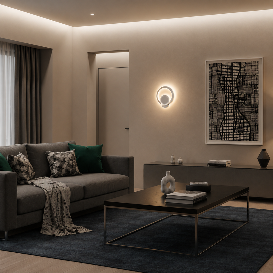 Urbanist LED lamp 19W Round Cold/Warm/Neutral Light Acrylic and White Metal