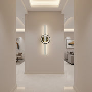 Aplica LED Decorativa CERBOS, 42W, 60cm, Lumina Calda / Neutra/ Rece, Negru, Metal si Acril