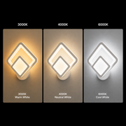 Shani LED wall light, 23W, White, Cold/Warm/Neutral light