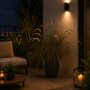 Planta Artificială Iarbă Ornamentală Tip Coadă de Vulpe, 100cm, Iarbă curbată cu Spice, Roz si Verde, Fara Ghiveci