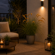 Planta Artificială Iarbă Ornamentală Tip Coadă de Vulpe, 100cm, Iarbă curbată cu Spice, Verde si Galben, Fara Ghiveci