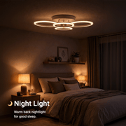 LED chandelier with remote control BETTY 43W, 4 Circles, Cold/Warm/Neutral light, Dimmable, White LED chandelier with remote control Default Title Alessandro Design
