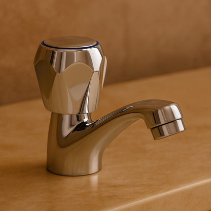 Sink-mounted bathroom faucet, cold water, single handle, glossy chrome Default Title Alessandro Design