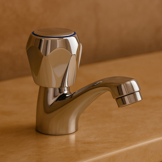 Sink-mounted bathroom faucet, cold water, single handle, glossy chrome Default Title Alessandro Design