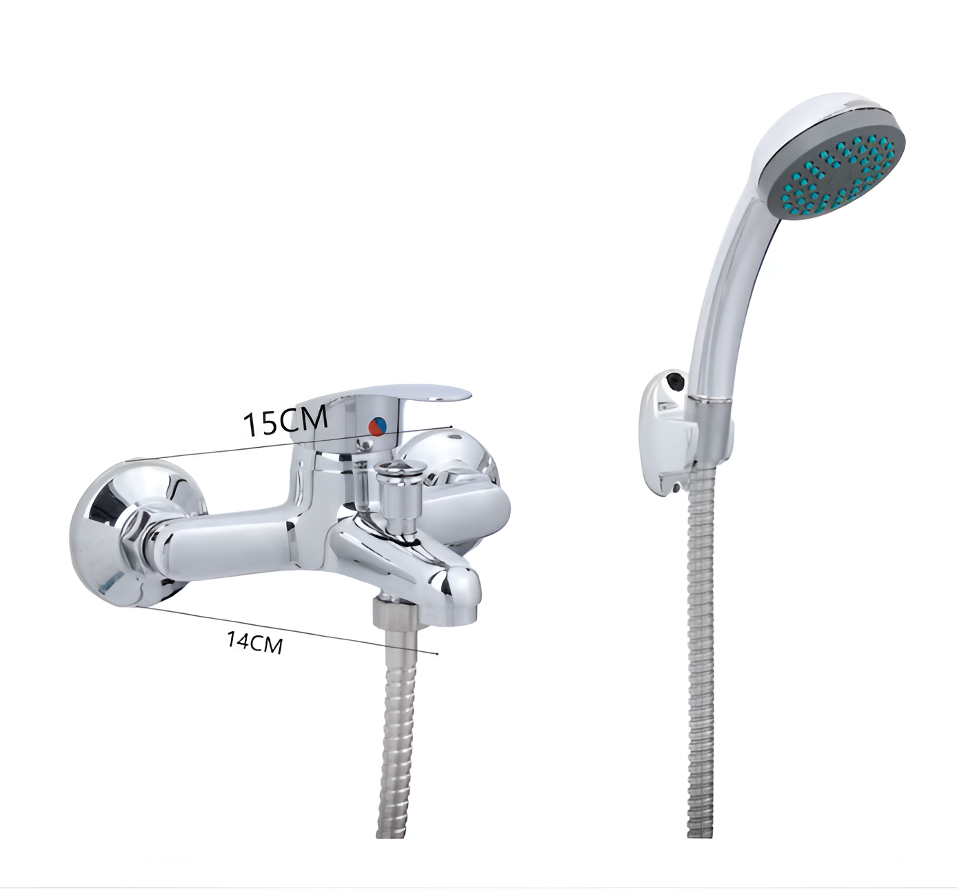 Bathtub Faucet, Shower Head and Hose Included, Alloy, Ceramic Cartridge, Chrome, CD001 Bathroom Faucets Default Title Alessandro Design