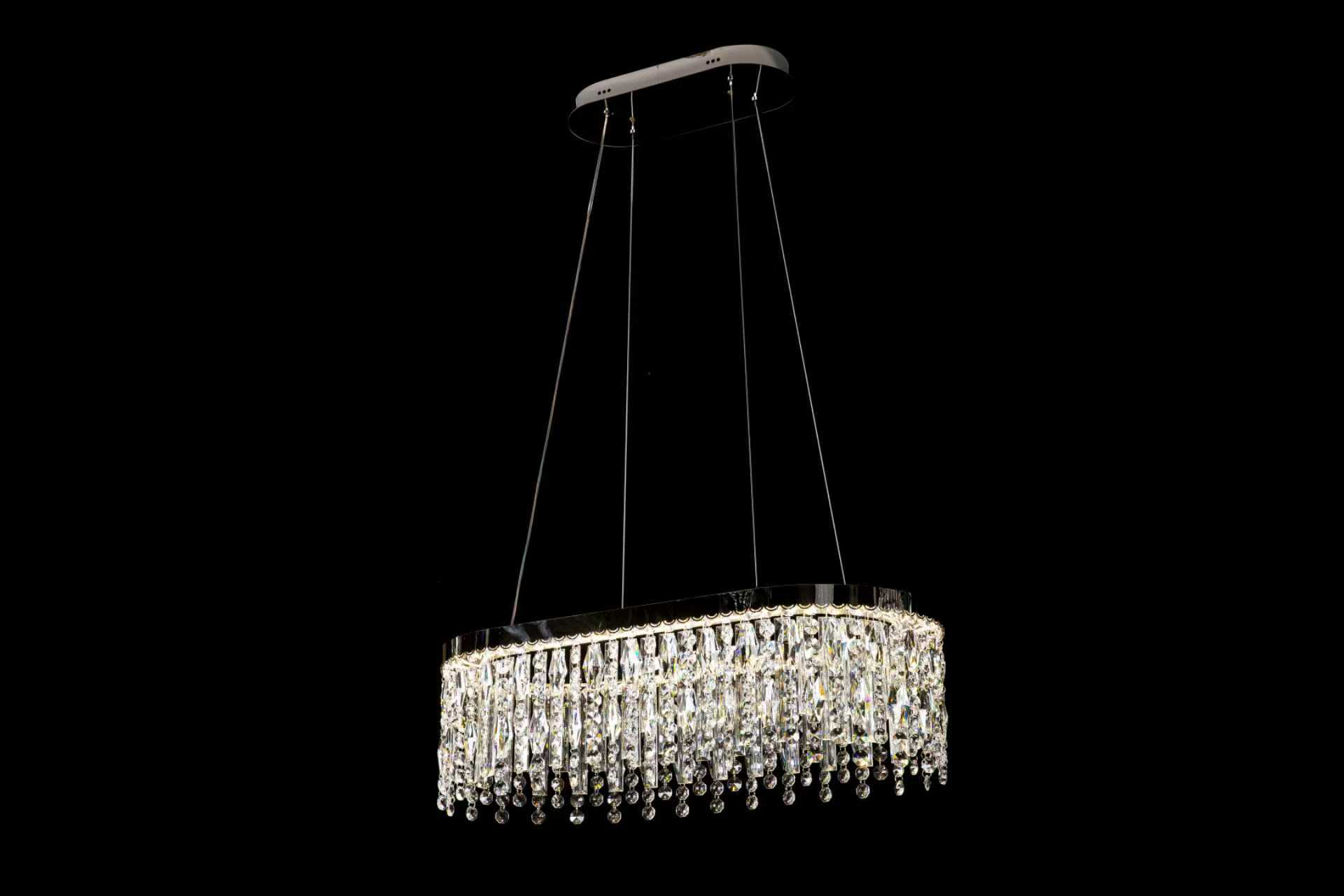 Candelabru LED cu Telecomanda, 114W, ROYALE Imperio , 70x33x120, Lumina Rece/Neutra/Calda, Dimabila, Argintiu, Cristal, Otel Lustre LED cu Telecomanda Default Title Alessandro Design