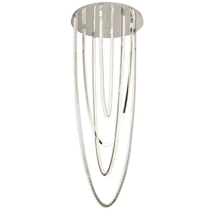 Candelabru LED cu Telecomanda, VEIL, Diametru 80 cm, Inaltime 200 cm, Lumina Rece/Neutra/Calda, Dimabila, Argintiu, Cristal, Metal Lustre LED cu Telecomanda Default Title Alessandro Design