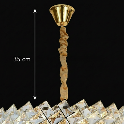 Crystal Chandelier WINDSOR Nobile 5xE14, Diameter 39cm, Shiny Gold, Adjustable Height Crystal Chandeliers Default Title Alessandro Design