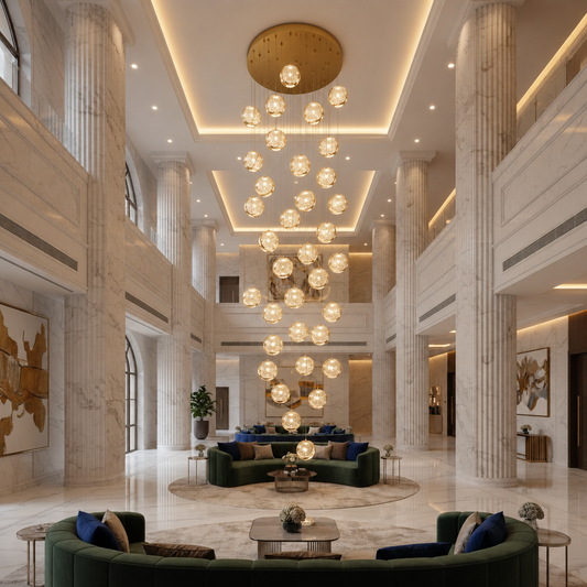 Suspended Crystal LED Chandelier, Justinian, Diameter 60cm, Adjustable Height, Gold, Metal and Crystal