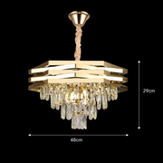 Candelabru Cristal HEXA Ø48cm 8xE14 Auriu