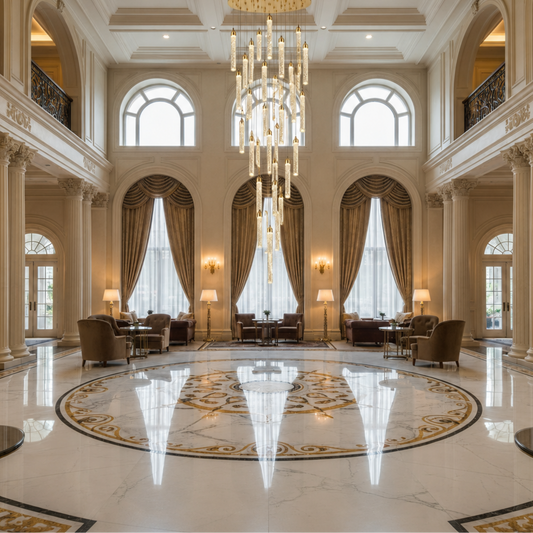 Suspended Crystal LED Chandelier, Justinian, Diameter 60cm, Adjustable Height, Gold, Metal and Crystal