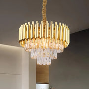 Crystal Chandelier VERSAILLES Nobile 5xE14, Diameter 40cm, Gold, Adjustable Height Crystal Chandeliers Default Title Alessandro Design