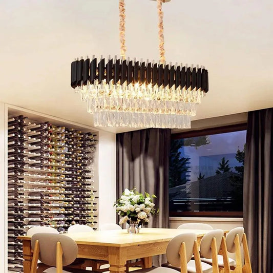 Crystal Chandelier VERSAILLES Regalis 10x E14, Shiny Gold and Black, Adjustable Height Crystal Chandelier Default Title Alessandro Design