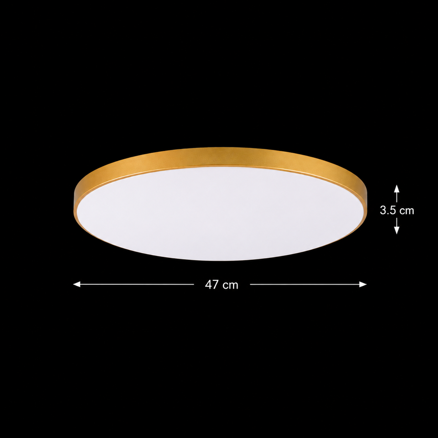 SOLIS LED ceiling light 47cm 48W Cold Light Gold