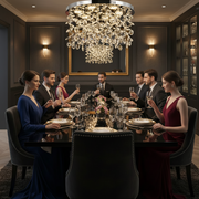 Crystal LED Chandelier LLC210/550CH Round, 30W, Cold/Warm/Neutral Light, Crystal, Shiny Chrome