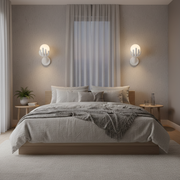 Aplica LED Decorativa MANO, 15x30cm, 1xE27, Sticla si Resina, Alb