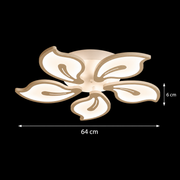 LED chandelier with remote control JASMINE 66W, 5 Petals, Cold/Warm/Neutral light, Dimmable, White LED chandelier with remote control Default Title Alessandro Design