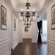 Crystal Chandelier AUGUST Eleganza, 3xE14, Diameter 48cm, Silver, Adjustable Height Classic Chandeliers Default Title Alessandro Design