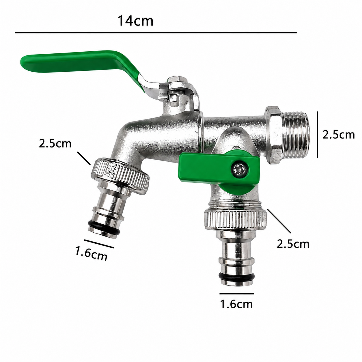 Robinet dublu serviciu, pentru alimentare cu apa rece sau calda, ø1/2" Baterii de Baie Default Title Alessandro Design