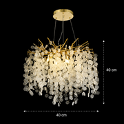 Crystal Chandelier WALTZ Serenade, 6xG9, Gold, 40cm, Adjustable Height Crystal Chandeliers Default Title Alessandro Design