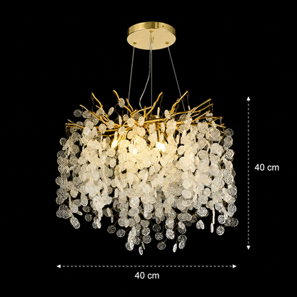 Crystal Chandelier WALTZ Serenade, 6xG9, Gold, 40cm, Adjustable Height Crystal Chandeliers Default Title Alessandro Design
