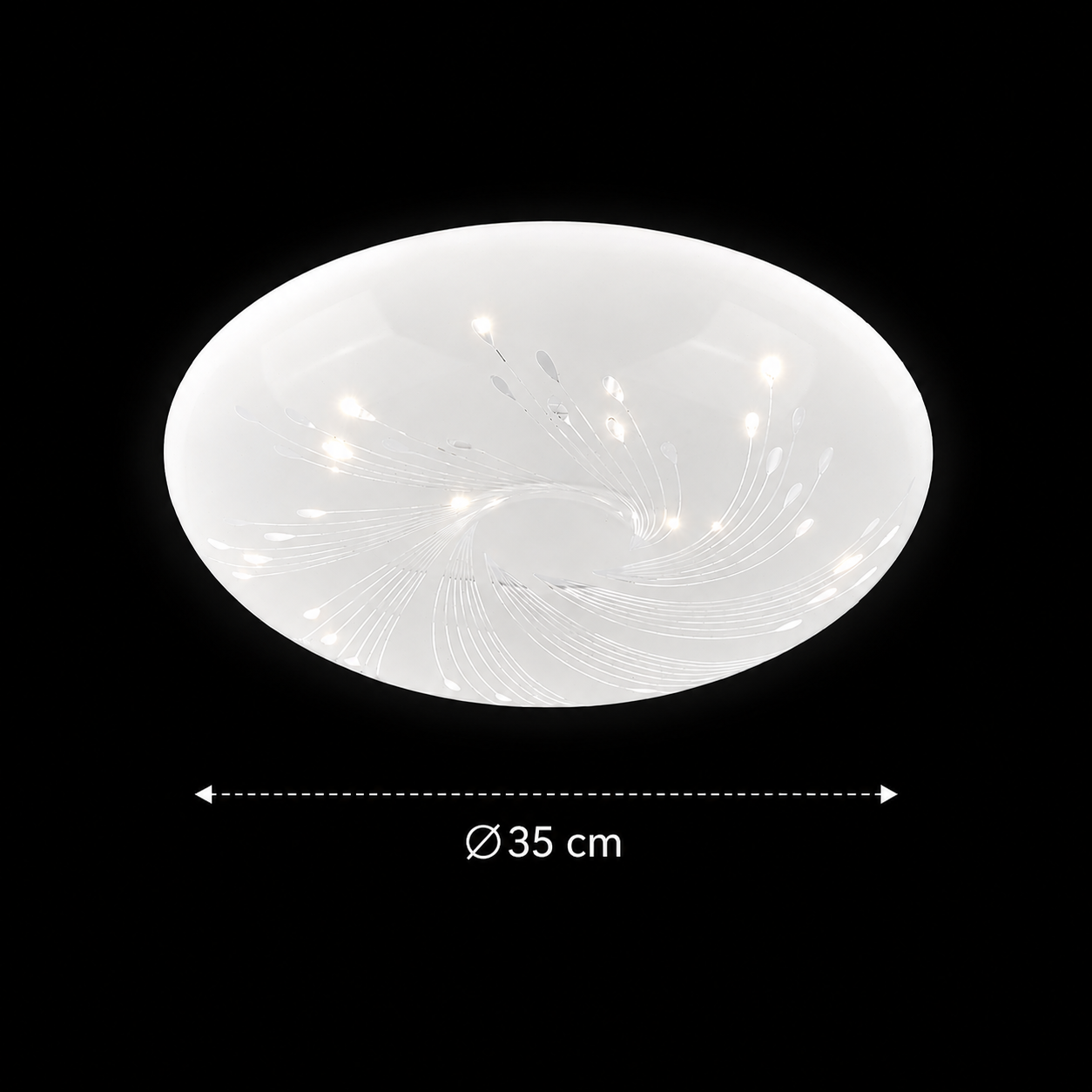 Plafonieră LED 35 cm, 31W, 3000K / 4000K / 6000K, Alb, Metal si Acril Plafoniere LED Default Title Alessandro Design