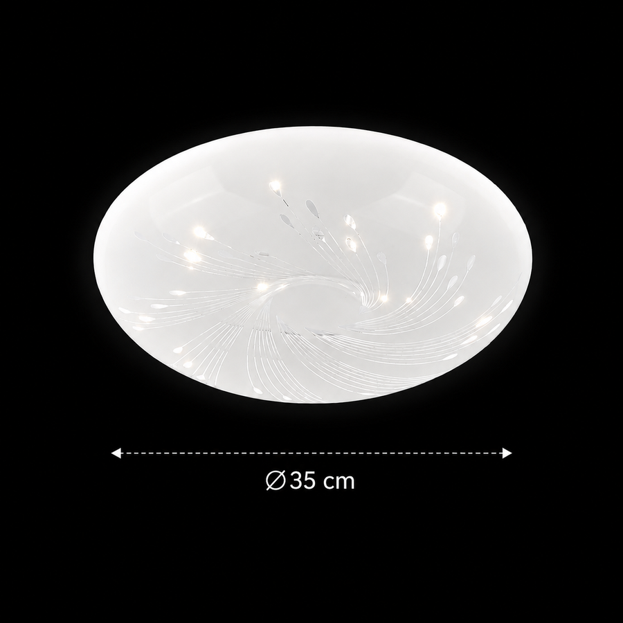 Plafonieră LED 35 cm, 31W, 3000K / 4000K / 6000K, Alb, Metal si Acril Plafoniere LED Default Title Alessandro Design
