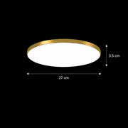 LED ceiling light SOLIS 27cm 20W Cold Light Gold LED ceiling lights Default Title Alessandro Design