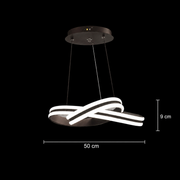 Suspended LED chandelier with remote control INFINITY LOOP 61W, Cold/Warm/Neutral light, Dimmable, Black, Height Adjustable LED Chandeliers with Remote Control Default Title Alessandro Design