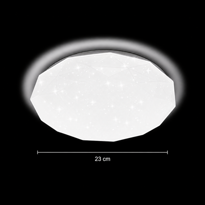 Hexagon LED ceiling light 23 cm, 22W, 3000K / 4000K / 6000K, White, Metal and Acrylic LED ceiling lights Default Title Alessandro Design