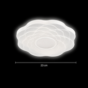 Plafonieră LED Floare 23 cm, 22W, 3000K / 4000K / 6000K, Alb, Metal si Acril Plafoniere LED Default Title Alessandro Design