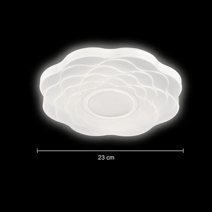 Plafonieră LED Floare 23 cm, 22W, 3000K / 4000K / 6000K, Alb, Metal si Acril Plafoniere LED Default Title Alessandro Design