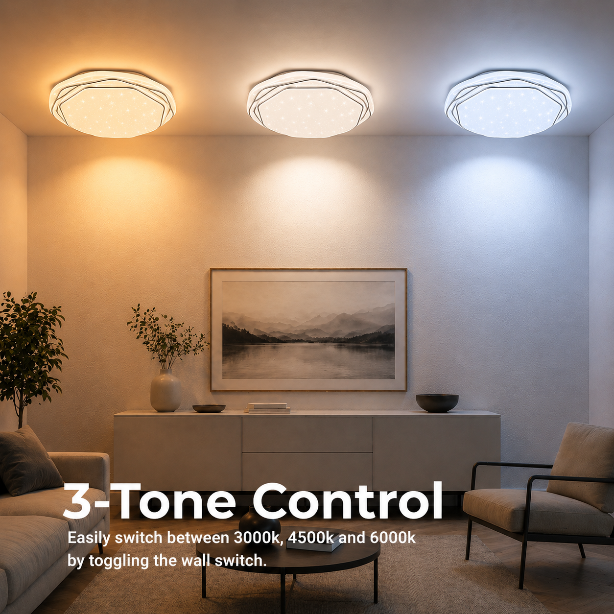Plafonieră LED 23 cm, 22W, 3000K / 4000K / 6000K, Alb, Metal si Acril Plafoniere LED Default Title Alessandro Design