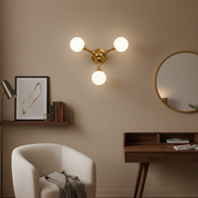 Aplica Decorativa ELEKTRA, 40x28cm, 3xG9, Metal si Sticla, Auriu