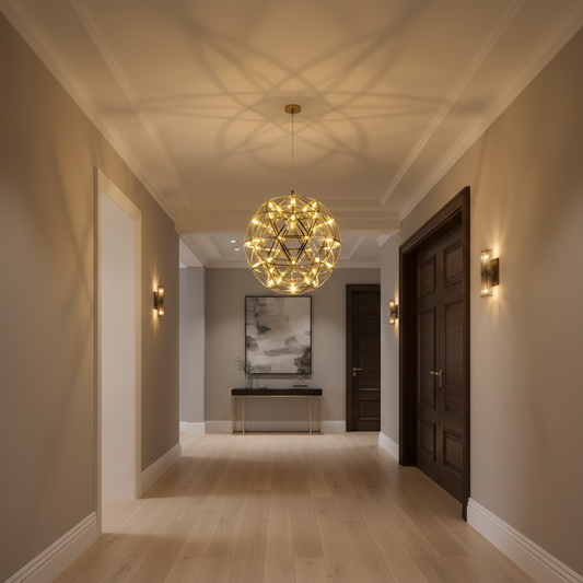 Crystal LED KILKENNY Culmino Chandelier, 144W, Neutral Light, Diameter 60cm, Gold