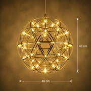 Crystal LED KILKENNY Culmino Chandelier, 144W, Neutral Light, Diameter 60cm, Gold