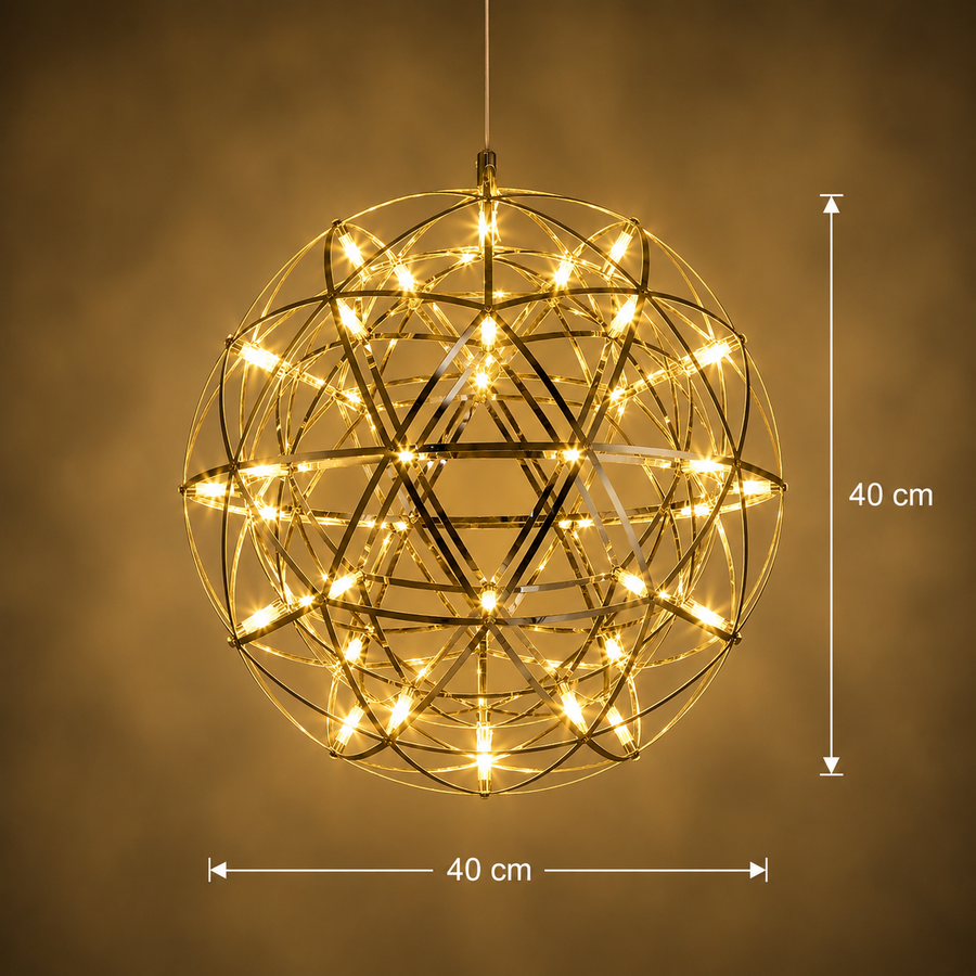 Crystal LED KILKENNY Culmino Chandelier, 144W, Neutral Light, Diameter 60cm, Gold