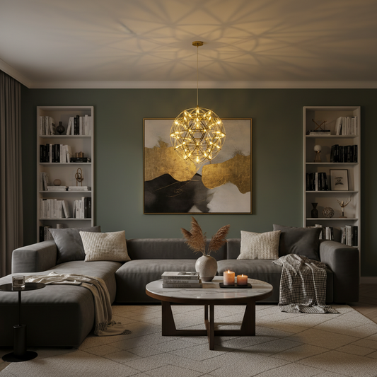 Crystal LED KILKENNY Culmino Chandelier, 144W, Neutral Light, Diameter 60cm, Gold