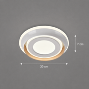 Lustra LED ROUE, 27W, Diametru 20cm, Lumina Calda/Neutra/Rece, Alb, Metal si Acril