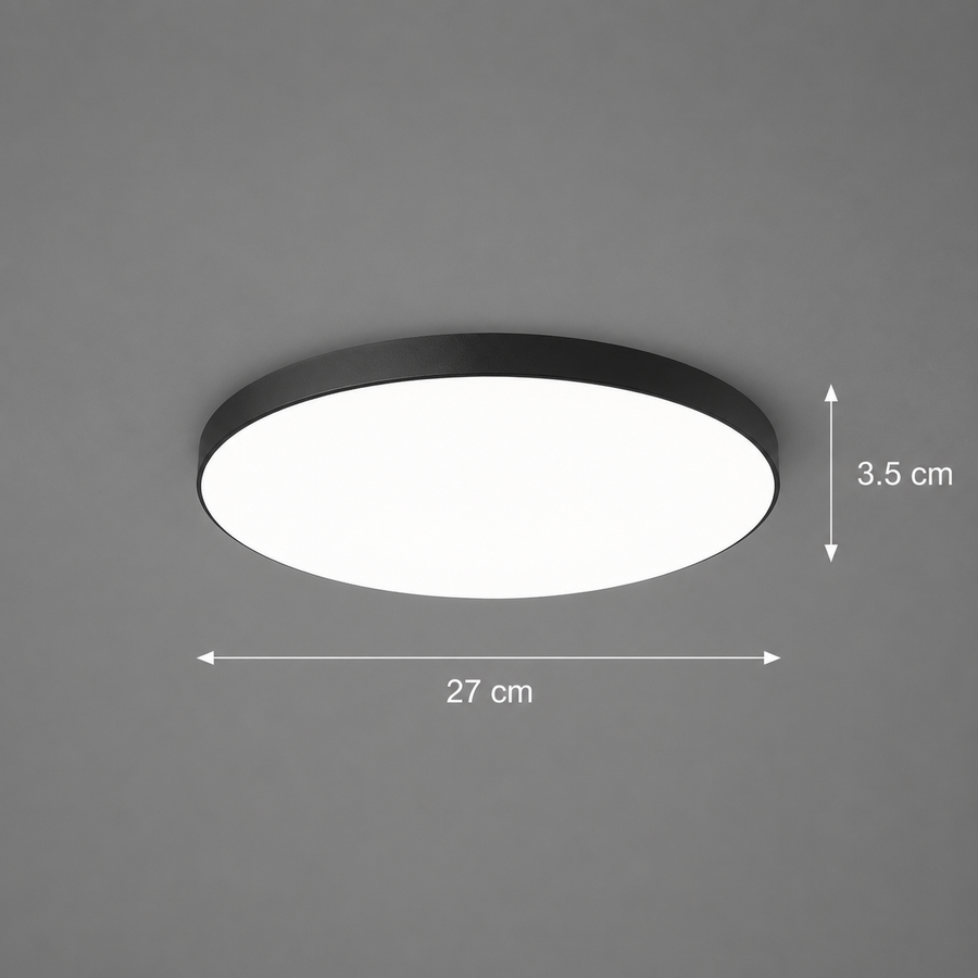 SOLIS LED ceiling light 27cm 20W Cold Light, Black