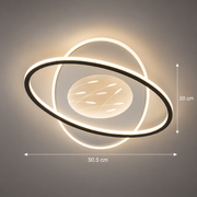 LED chandelier with remote control VOLTA 125W, Oval, Cold/Warm/Neutral light, Dimmable, Black