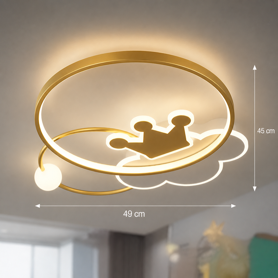 Rafael LED Chandelier with Remote Control, 58W, Dimmable, 3000K/4000K/6000K, Gold